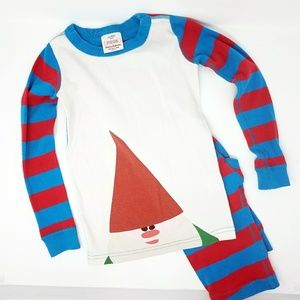 Hanna Andersson Santa Pajamas Stripes Red Blue 120